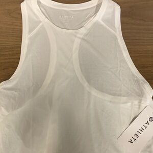 Athleta Bright White Grid Knit Tank